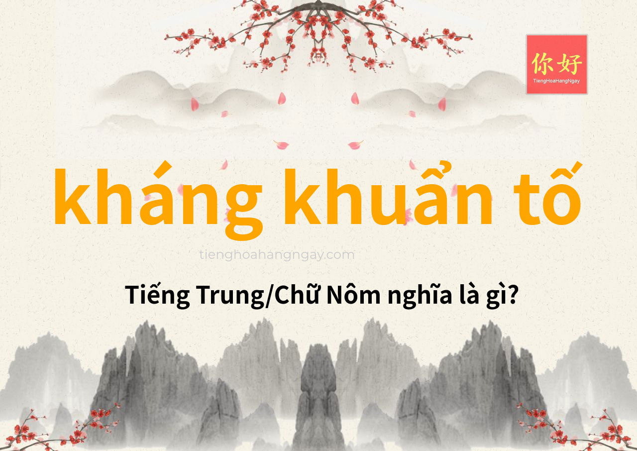 kháng khuẩn tố tiếng Trung là gì?